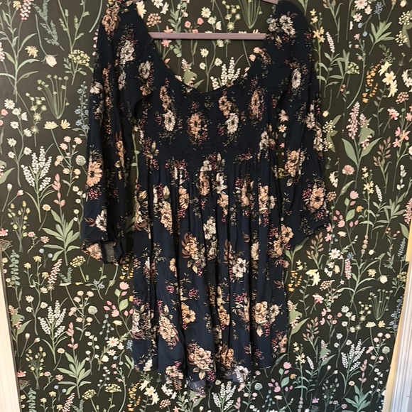 Torrid Blue and White Smocked Midi Dress - Picture 8 of 11